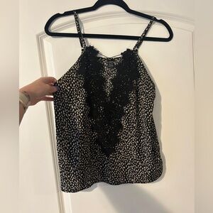 SHEIN size small black patterned tank top